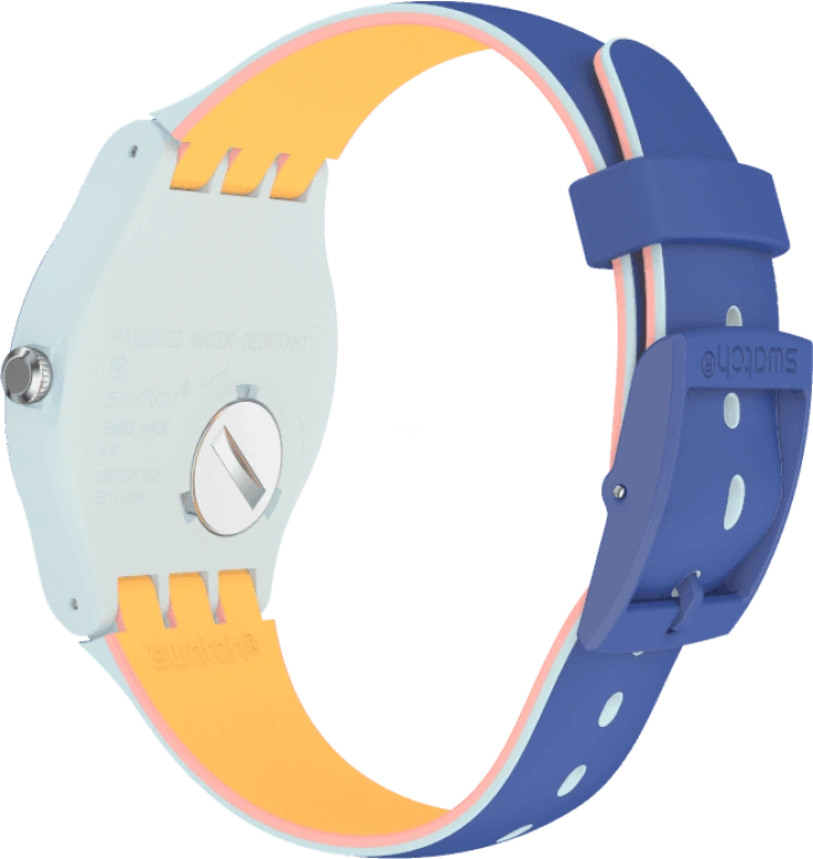 Swatch,Originals 41mm,41mm,Plastic,Blue,SUOS403