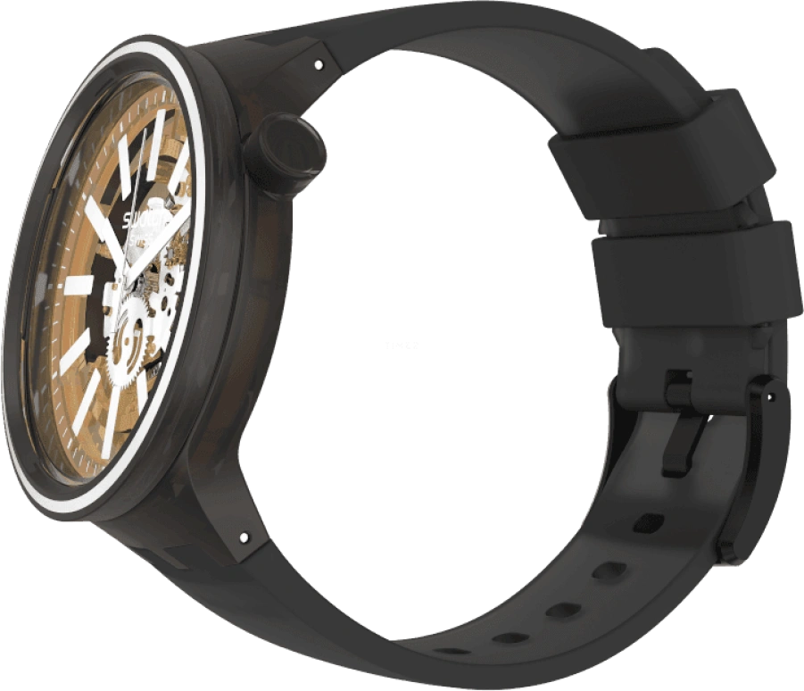 Swatch,THE BOLD 47mm,47mm,Plastic,Yellow,SO27B114