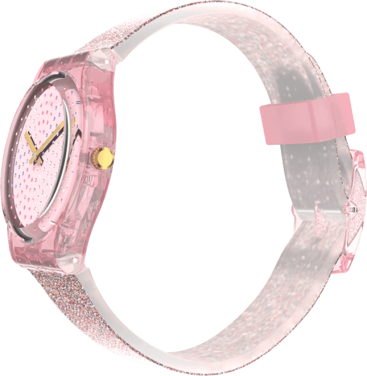 Swatch,Originals 34mm,34mm,Plastic,Pink,Sapphire,Crystal Glass,GP168