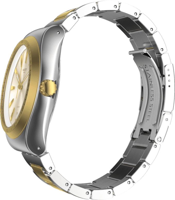 Swatch,IRONY 42mm,42mm,Gold,Open,YIS429G
