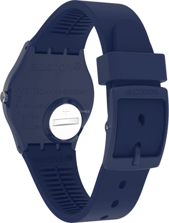 Swatch,Originals 39.20mm,39.20mm,Plastic,Blue,Sapphire,Crystal Glass,Closed,GN726