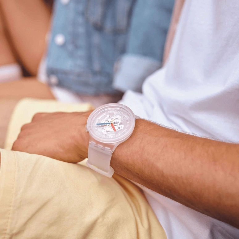 Swatch,THE BOLD 47mm,47mm,Plastic,Transparent,SO27E100