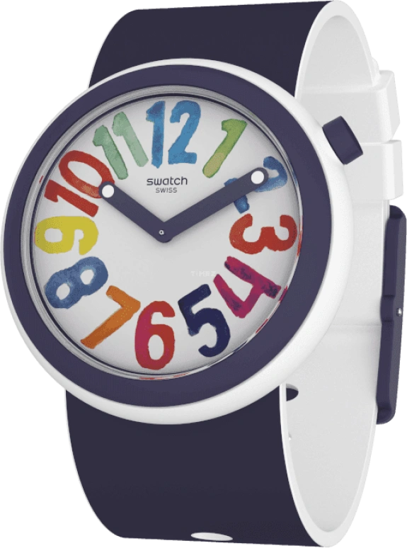 Swatch,Originals 45mm,45mm,Plastic,White,PNW107