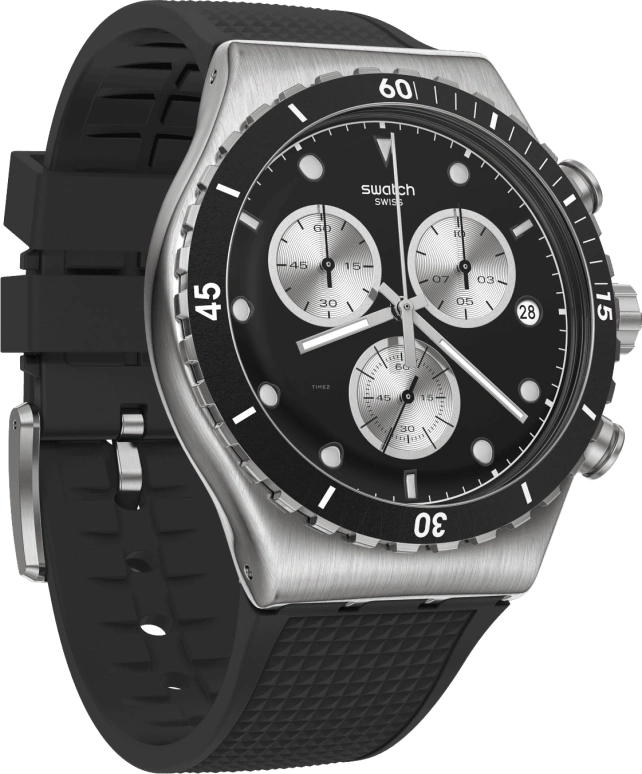 Swatch,IRONY 43mm,43mm,Stainless Steel,Black,YVS487