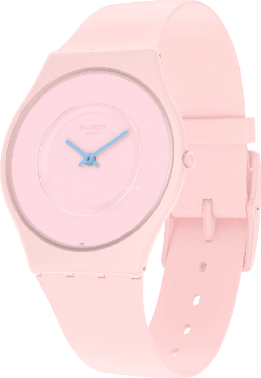 Swatch,SKIN 34mm,34mm,Ceramic,Pink,Closed,SS09P100