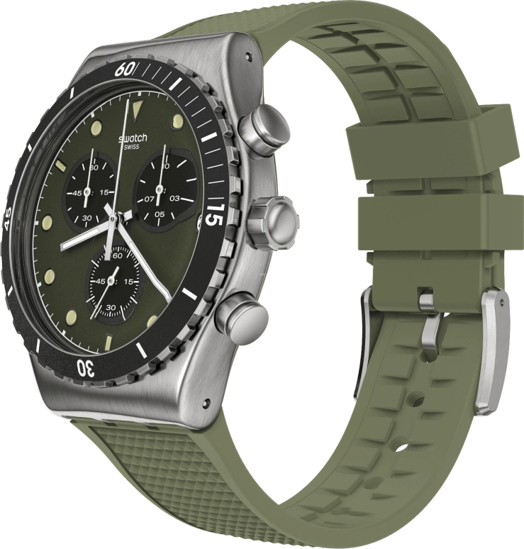 Swatch,IRONY 43mm,43mm,Stainless Steel,Green,YVS488