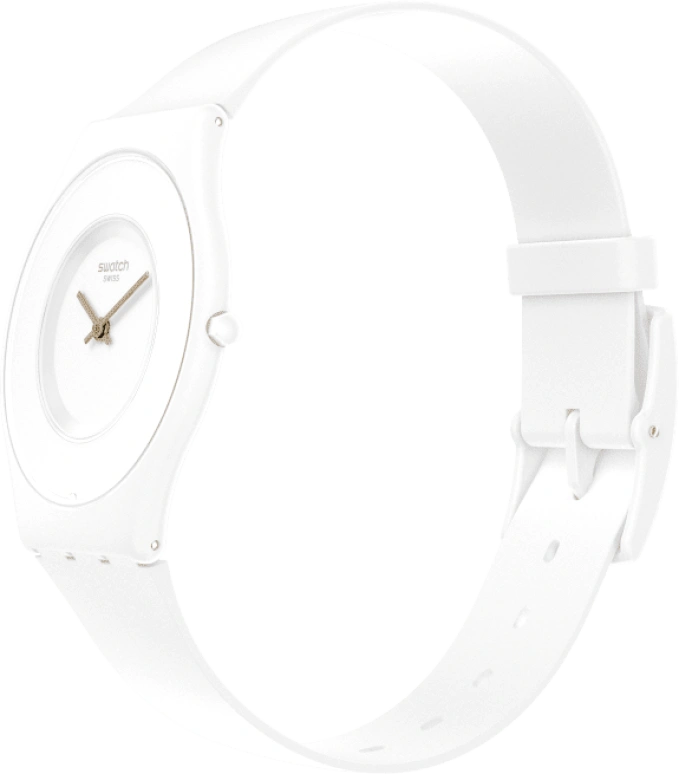 Swatch,SKIN 34mm,34mm,Ceramic,White,Quartz,SS09W100