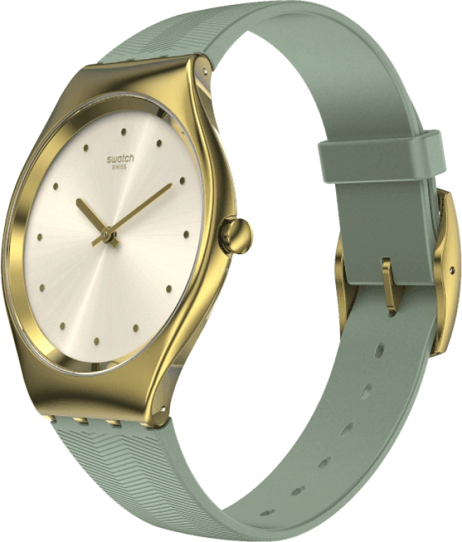 Swatch,SKIN 38mm,38mm,Gold,Closed,SYXG113