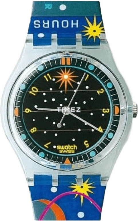 Swatch,Other 34mm,34mm,Plastic,Black,Quartz,Sapphire,Crystal Glass,Round,SRG100