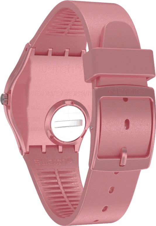 Swatch,Originals 34mm,34mm,Plastic,Pink,Sapphire,Crystal Glass,GP404