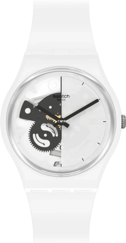 Swatch,Originals 34mm,34mm,Bioceramic,Ceramic,White,Quartz,Round,SO31W101