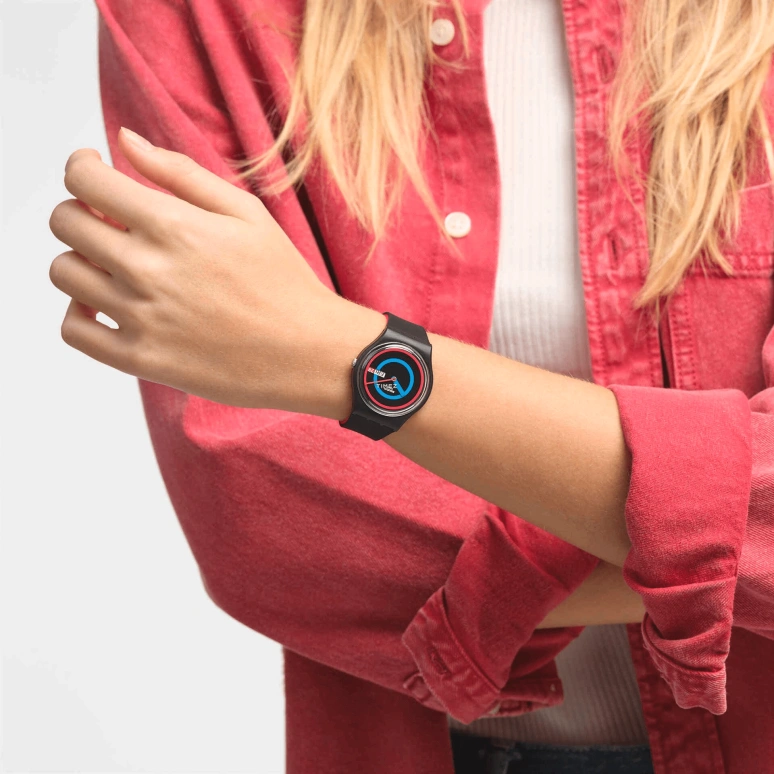 Swatch,Originals 34mm,34mm,Bio-sourced,Black,Quartz,Date,Day,SO28B706
