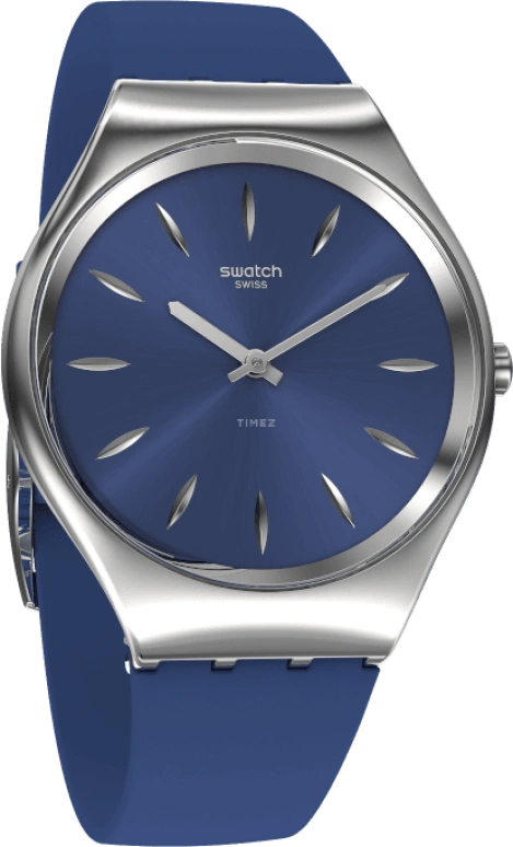 Swatch,SKIN 38mm,38mm,Blue,Sapphire,Crystal Glass,SYXS132