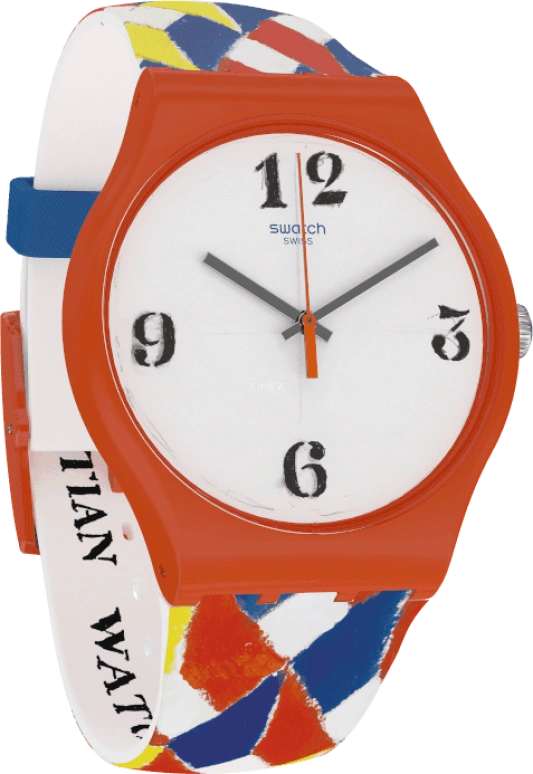 Swatch,Originals 41mm,41mm,Plastic,White,Sapphire,Crystal Glass,SUOZ312S