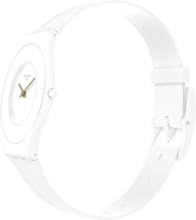 Swatch,SKIN 34mm,34mm,Ceramic,White,Quartz,SS09W100