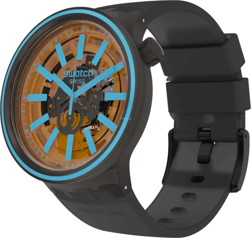 Swatch,THE BOLD 47mm,47mm,Plastic,Coffee,Brown,SO27B112