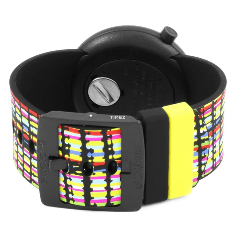 Swatch,Originals 45mm,45mm,Plastic,Black,Quartz,Day,Round,PNB400