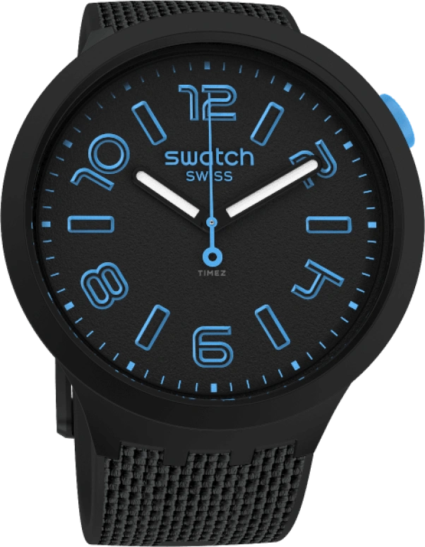 Swatch,THE BOLD 47mm,47mm,Plastic,Black,Sapphire,Crystal Glass,SO27B118
