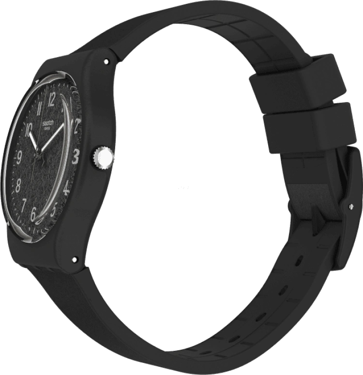 Swatch,Originals 34mm,34mm,Plastic,Black,GB326