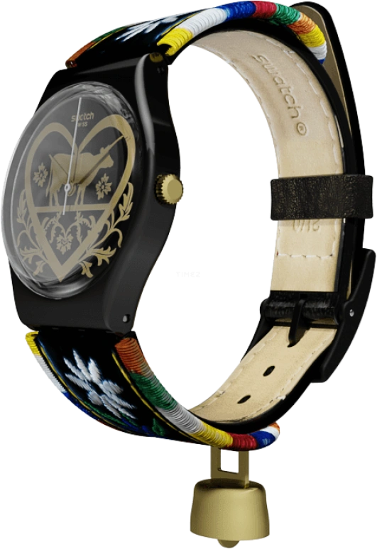 Swatch,Originals 34mm,34mm,Plastic,Black,GB285
