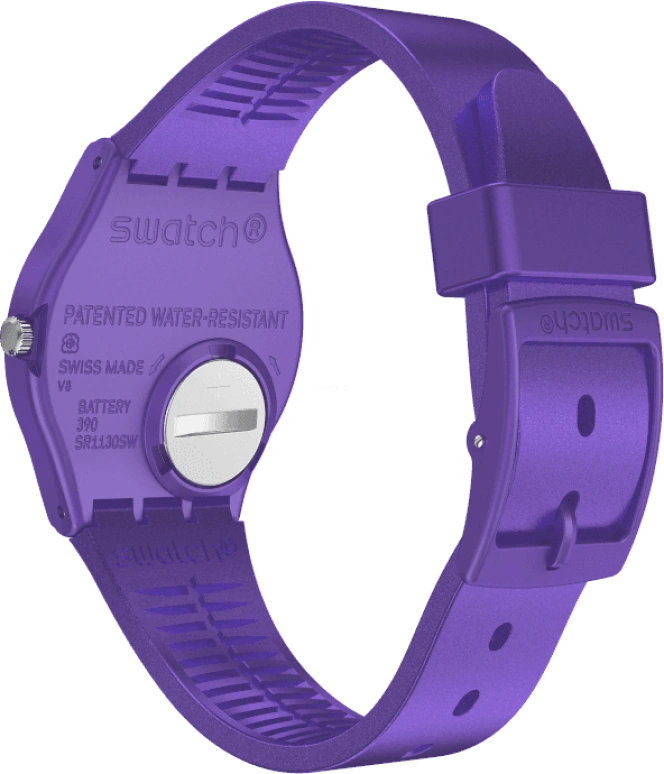 Swatch,Originals 34mm,34mm,Plastic,Purple,GV402