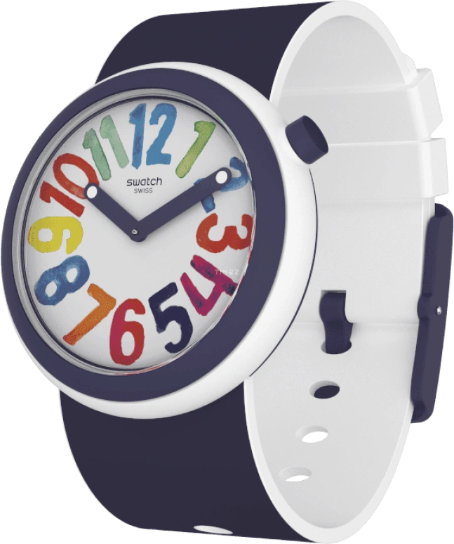 Swatch,Originals 45mm,45mm,Plastic,White,PNW107