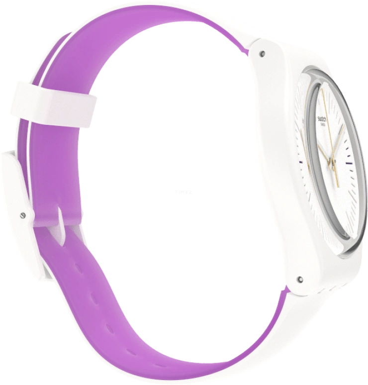 Swatch,Originals 41mm,41mm,Plastic,White,Sapphire,Crystal Glass,SUOW173
