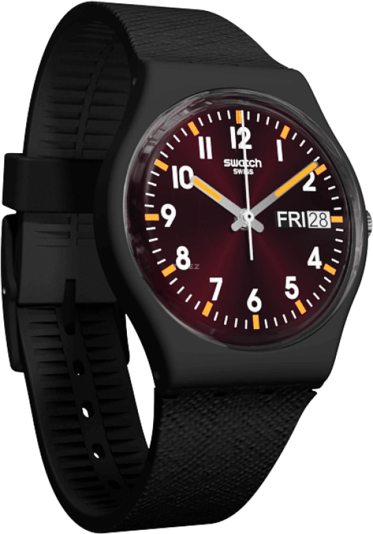 Swatch,Originals 34mm,34mm,Plastic,Red,GB753