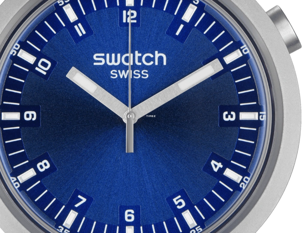 Swatch,Other 47mm,47mm,Stainless Steel,Blue,Quartz,Sapphire,Crystal Glass,Round,SB07S102G