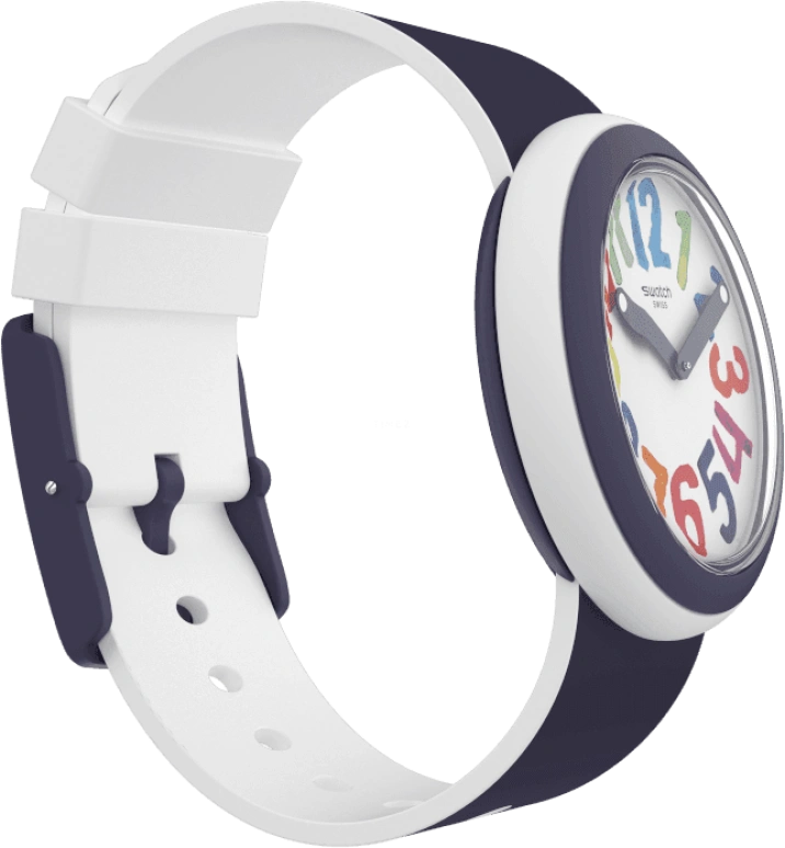 Swatch,Originals 45mm,45mm,Plastic,White,PNW107