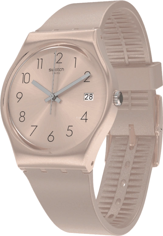 Swatch,Originals 34mm,34mm,Plastic,Pink,Sapphire,Crystal Glass,GP403