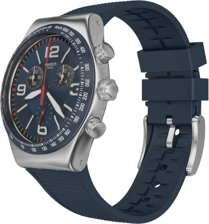 Swatch,IRONY 43mm,43mm,Stainless Steel,Blue,YVS454