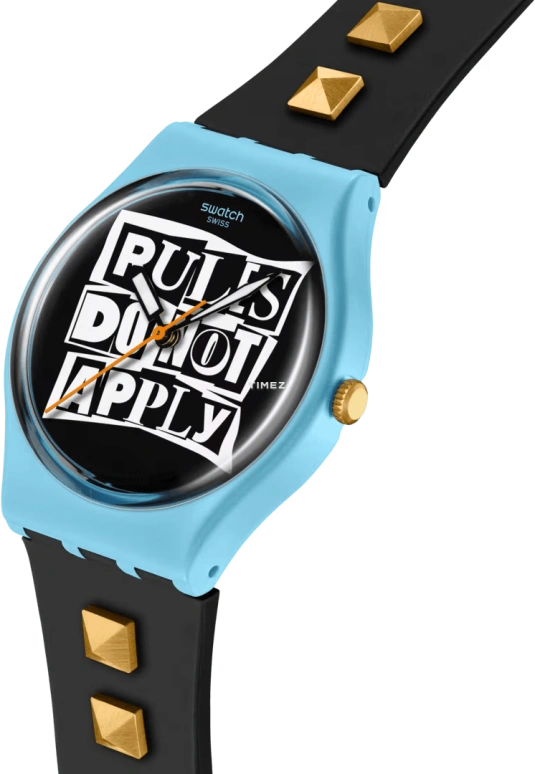 Swatch,NO RULES 34mm,34mm,Bioceramic,Black,White,Quartz,Bio-sourced,Glass,Round,SO31L101