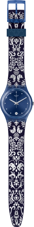 Swatch,Originals 34mm,34mm,Plastic,Blue,GN413