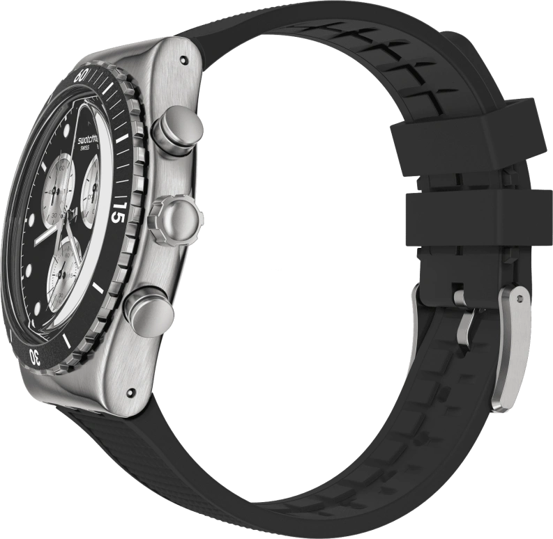 Swatch,IRONY 43mm,43mm,Stainless Steel,Black,YVS487