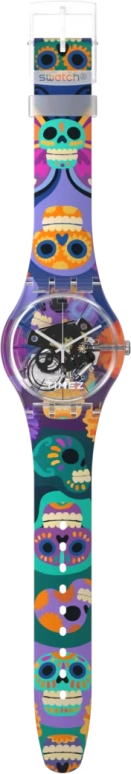 Swatch,Other 41mm,41mm,Plastic,Multi-Color,Quartz,Sapphire,Crystal Glass,Round,SUOK144,SUOK144-058