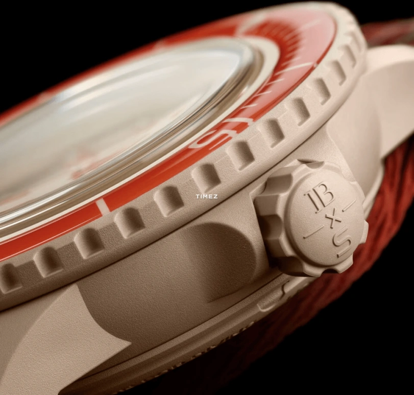 Swatch,BIOCERAMIC 42.30mm,42.30mm,Bioceramic,Cream,Orange,Automatic,Sapphire,Glass,Round,SO35N100