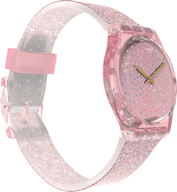 Swatch,Originals 34mm,34mm,Plastic,Pink,Sapphire,Crystal Glass,GP168