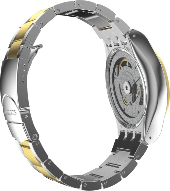 Swatch,IRONY 42mm,42mm,Gold,Open,YIS429G