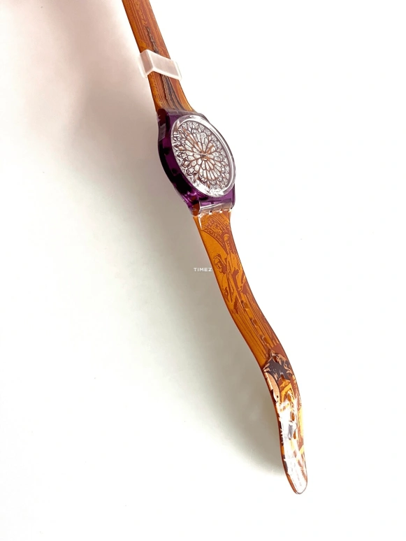 Swatch,Other 34mm,34mm,Plastic,Multi-Color,Quartz,Sapphire,Crystal Glass,Tonneau,GV108