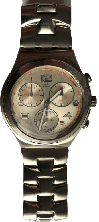 Swatch,Other 39.70mm,39.70mm,Stainless Steel,Silver,Quartz,Chronograph,Day,YCS502G