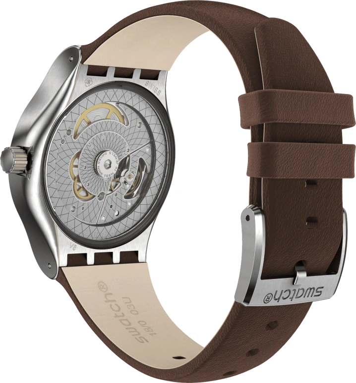 Swatch,IRONY 42mm,42mm,Stainless Steel,Blue,Open,SY23S410