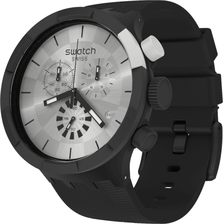 Swatch,THE BOLD 47mm,47mm,Plastic,Sapphire,Crystal Glass,SB02B404