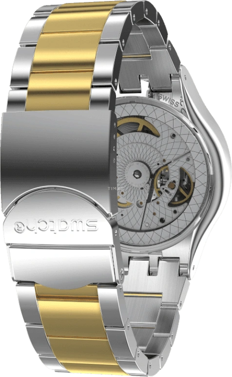 Swatch,IRONY 42mm,42mm,Gold,Open,YIS429G