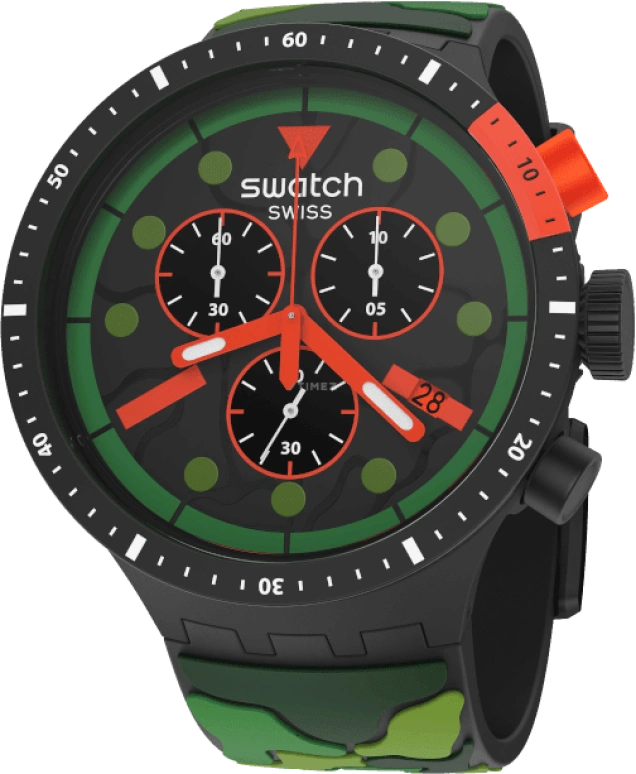 Swatch,THE BOLD 47mm,47mm,Plastic,Black,SB02B409