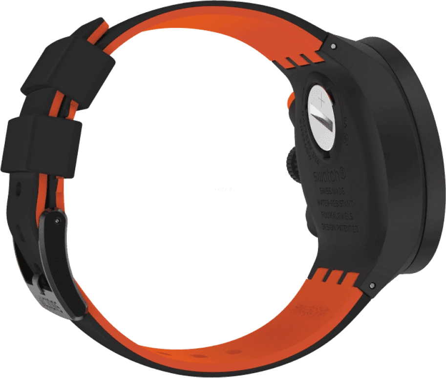 Swatch,THE BOLD 47mm,47mm,Plastic,Black,Sapphire,Crystal Glass,SB02B402