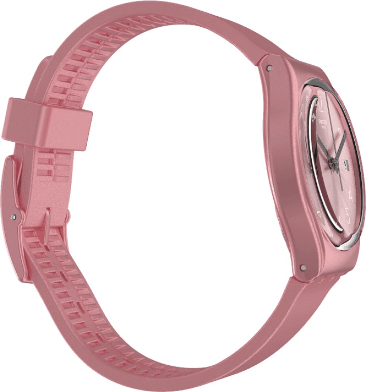 Swatch,Originals 34mm,34mm,Plastic,Pink,Sapphire,Crystal Glass,GP404