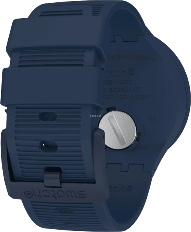Swatch,THE BOLD 47mm,47mm,Plastic,Blue,Closed,SO27N110