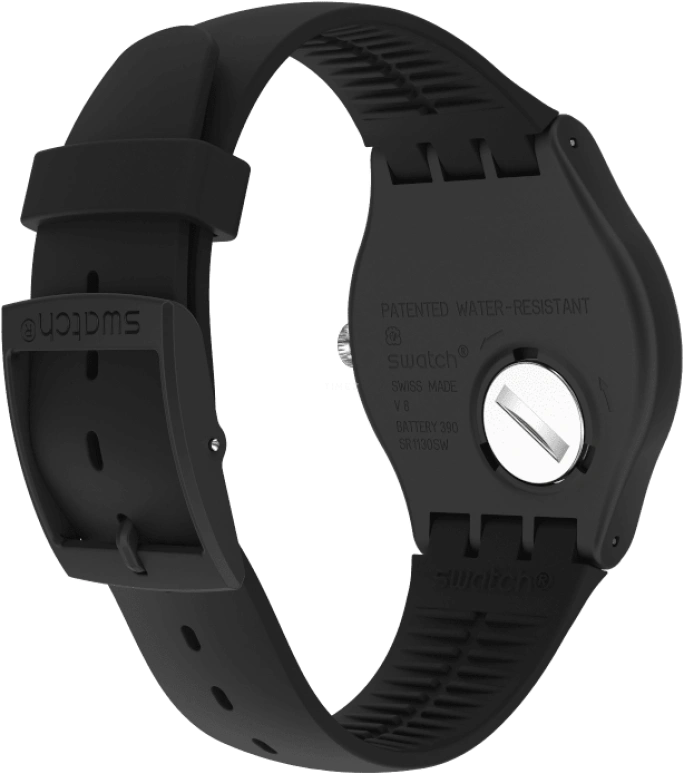 Swatch,Originals 41mm,41mm,Plastic,Black,Sapphire,Crystal Glass,Closed,SUOB732