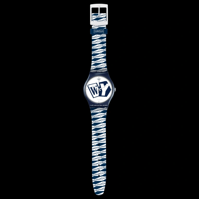Swatch,Originals 41mm,41mm,Bio-sourced,Blue,White,Quartz,Round,Blue,SO29Z141